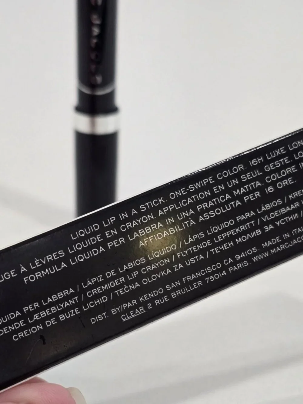 8/28 ✦ Le Marc Liquid Lip Crayon ✦ Blacquer 16H Wear Bold Black 2g NWT